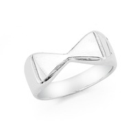 Sterling silver bow ring
