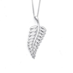 Jewellery: Sterling silver sterling silver fern pendant