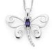 Sterling silver cubic zirconia dragonfly pendant