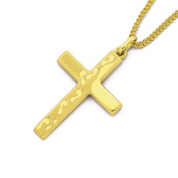 9ct footprint cross with verse on back