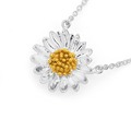 Jewellery: Sterling silver daisy necklet
