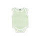 Organic Cotton Singlet Bodysuit â Green and White Stripes