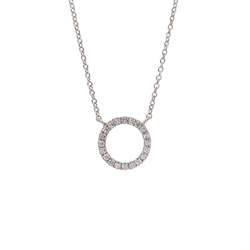 Jewellery: Diamond Eternity Circle Pendant