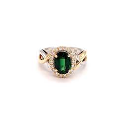 Green Tourmaline Regal Ring