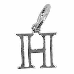Jewellery: Silver Hollow Letter H