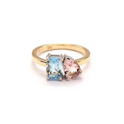 Jewellery: Toi et Moi - Aquamarine and Morganite Ring