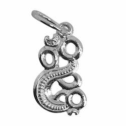 Jewellery: Silver Long Manaia Charm