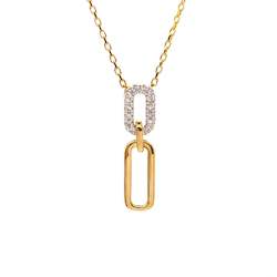 Jewellery: Forever Linked Diamond and Gold Pendant