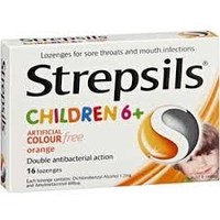 Pharmacy: Strepsils children 6+ lozenges colour free 16
