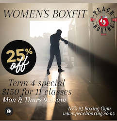 Sports and physical recreation instruction: WOMENS Boxfit Concession card