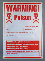Pest Control: Poison Notification Signs