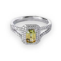 Jewellery: Yellow Sapphire & Diamond Ring