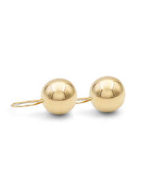 Jewellery: 1. Gold Euro Ball Earrings