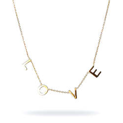 Jewellery: 9ct Gold Love Necklace