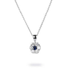 Jewellery: Sapphire & Diamond Necklace