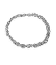 Silver Triple Row Necklace