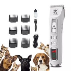 Pet Grooming Kit, Upgraded Rechargeable Cordless Electric Quiet Hair Clipper Set