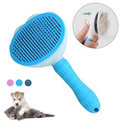 Pet: Grooming Shedding Brush, Self Cleaning Slicker Brush for Dog Cat Bunny