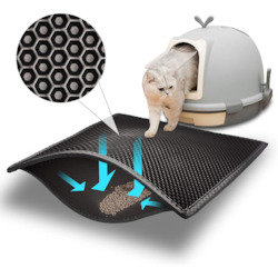 Pet: Cat Litter Mat Double Layer Waterproof Urine Proof Trapping Mat