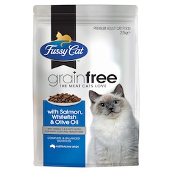 Fussy Cat Adult Grain Free Salmon, Whitefish & Olive Oil 2.5kg x 4