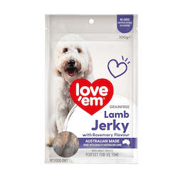 Pet: Love'em Lamb Jerky With Rosemary Treats 200g x 6