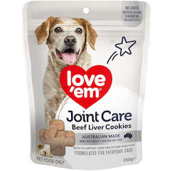 Pet: Love'em Treats Joint Care Beef Liver Cookies 250g x 5