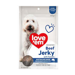 Pet: Love'em Beef & Tomato Jerky Treats 200g x 6