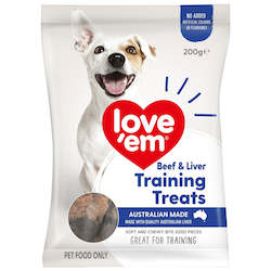 Pet: Love'em  Beef & Liver Training Treats 200g x 5
