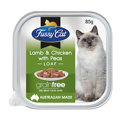 Pet: Fussy Cat Adult Grain Free Lamb & Chicken with Peas 85g x 9