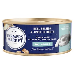 Farmers Market Adult Cat Real Salmon & Apple in Broth 80g x 24