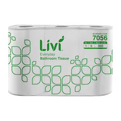 Paper : Livi Everyday Multipack Bathroom Tissue 1 Ply 850 Sheets 8 X 6 Pack