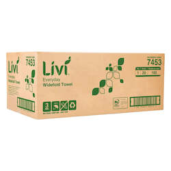 Paper : Livi Everyday Wide fold Towel 1 Ply 180 Sheets