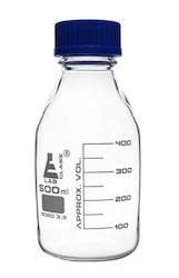 Sales agent for manufacturer: Eisco 500ml Bottle Reagent graduated, borosilicate glass with screw cap (GL45) CH0164C