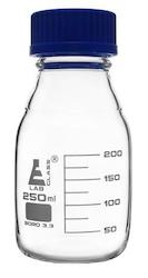 Sales agent for manufacturer: Eisco 250ml Bottle Reagent graduated, borosilicate glass with screw cap (GL45) CH0164B
