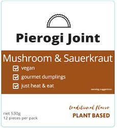 Food wholesaling: Mushroom & Sauerkraut Pierogi - vegan -