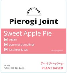Food wholesaling: Sweet Apple Pie Pierogi - vegan -