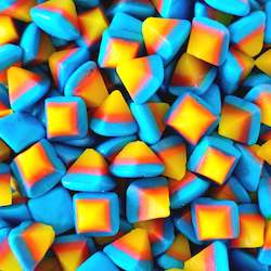 Confectionery: Blue Gummy Pyramids