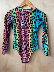 Pre Loved Clothing Festival Wear: Psychadelic Leopard Bodysuit