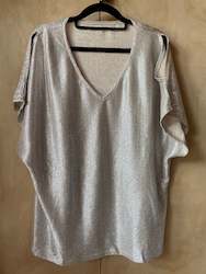 Pre Loved Clothing Festival Wear: Silver Shimmers Top
