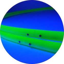 Intermediate Polypro Hula Hoops: UV Green Glow Polypro Hula Hoop
