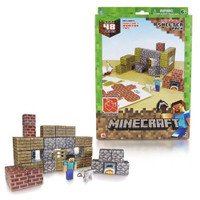 Products: Minecraft Papercraft Shelter Set 48-Piece Pack - Planet Gadget