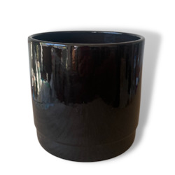 Chunky black high gloss 14cm Pot