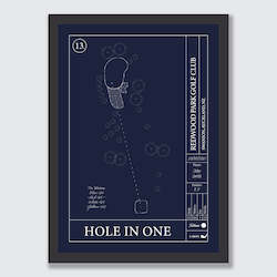 'Hole In One' Custom Golf Print