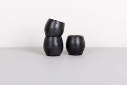 Ceramics: Barro Negro (black clay) small mezcal cup - Set of 2