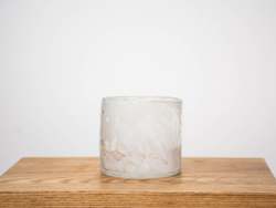 Glassware: White Handblown Glass Tumbler - Short