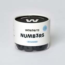 Clothing: WORDBITS NUMBER MAGNETS - BLACK