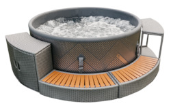 Spa pool and hot tub: Wicker Surround Unit Set