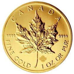 Gold, silver merchandising: 10 x 1 oz gold canadian maple leaf coins