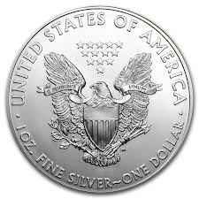 Gold, silver merchandising: 1 oz silver american eagle coin