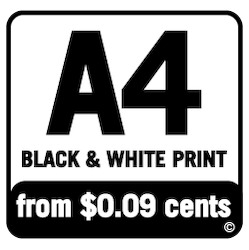 A4 Black & White Print